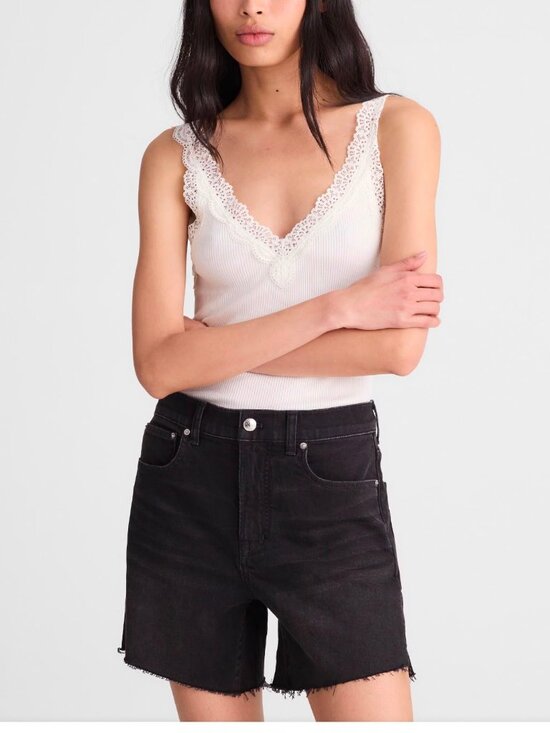 Madewell Pants - NWT Madewell The Perfect Vintage Mid-Length Jean Shorts | Black | Size 32